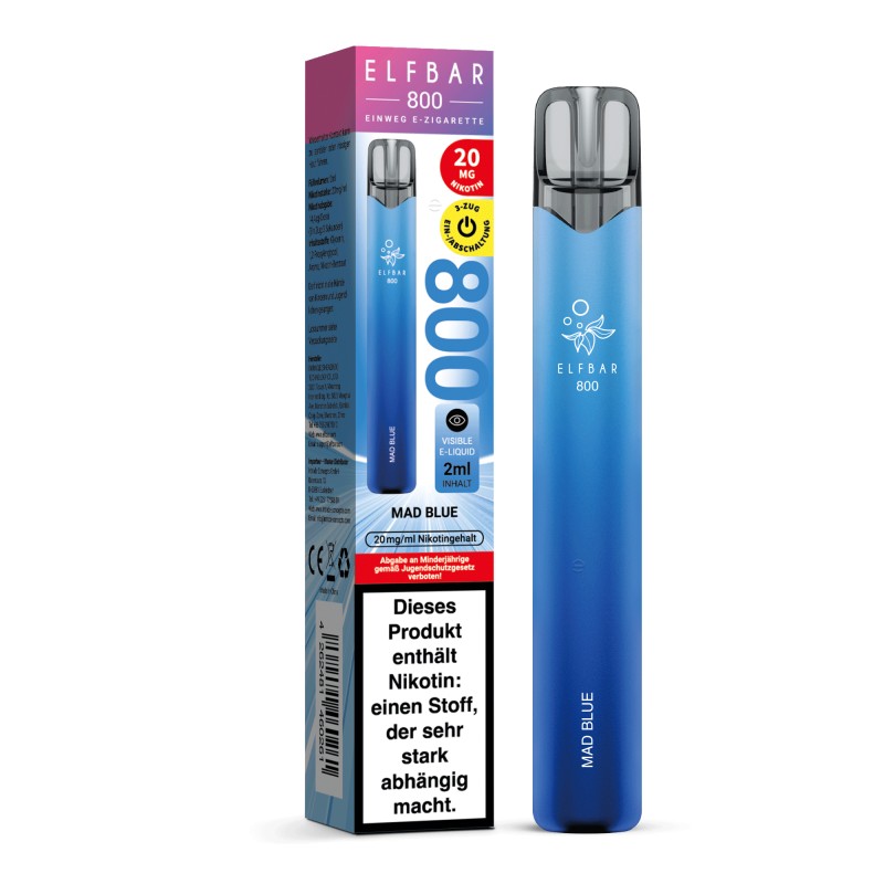 Elfbar 800 | Mad Blue | Einweg E-Zigarette 20mg