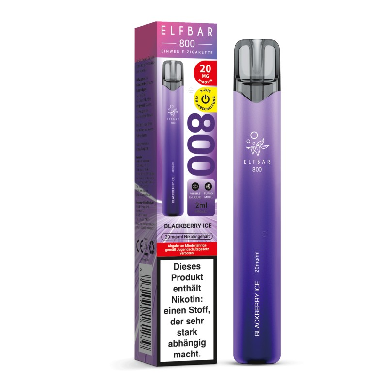 Elfbar 800 | Blackberry Ice | Einweg E-Zigarette 20mg