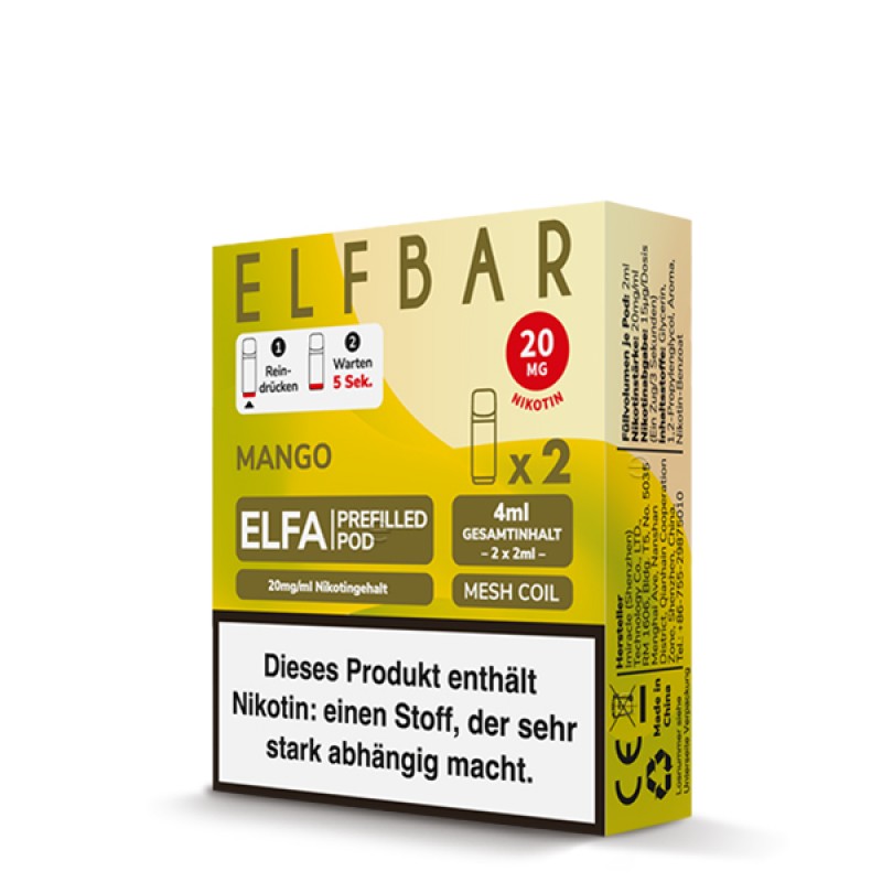 Elfbar | ELFA CP | Mango | 2x Prefilled Pod