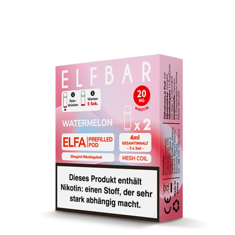 Elfbar | Watermelon | Elfa Pod (2Stück) 20mg