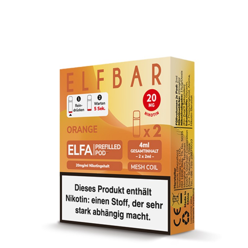 Elfbar | ELFA CP | Orange | 2x Prefilled Pod
