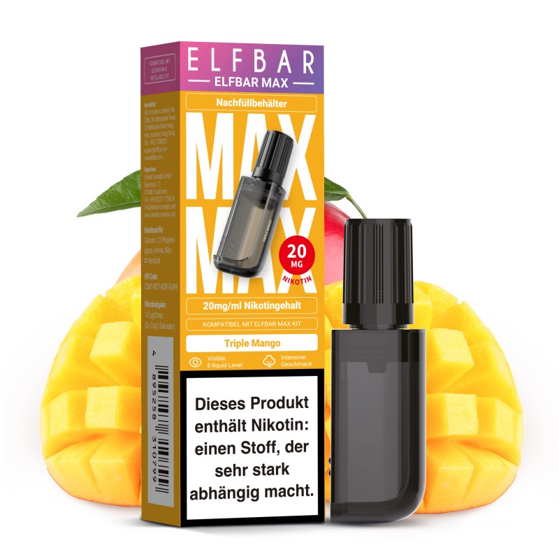 Elfbar Max | Triple Mango | Nachfüllbehälter 20m...