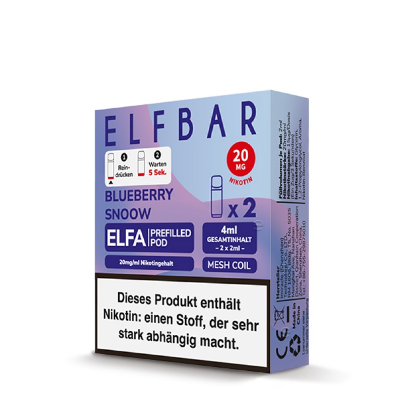 Elfbar | ELFA CP | Blueberry Snoow | 2x Prefilled Pod