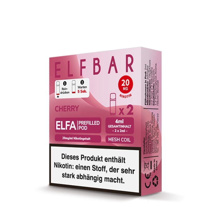 Elfbar | ELFA CP | Cherry | 2x Prefilled Pod