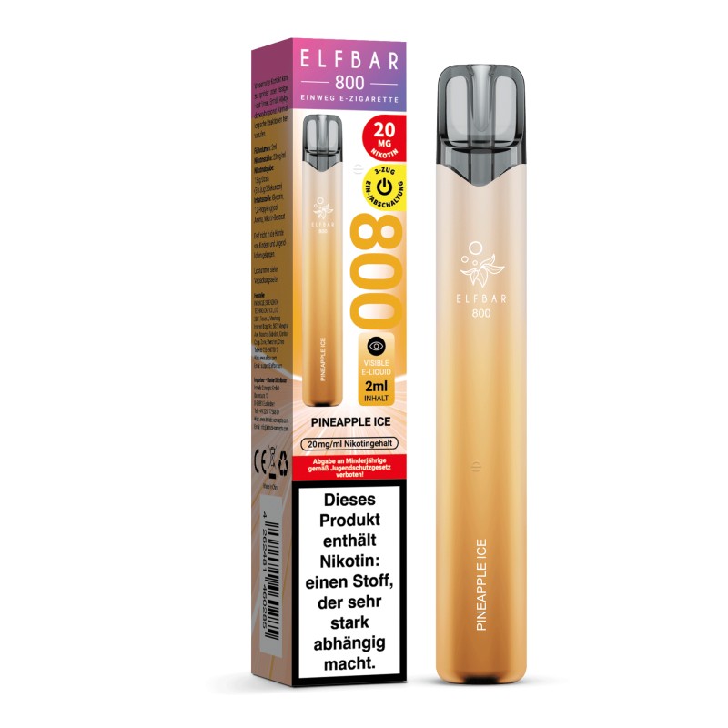 Elfbar 800 | Pineapple Ice | Einweg E-Zigarette 20mg