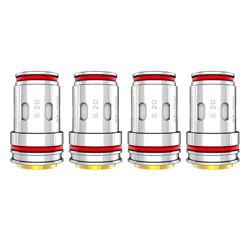 4x Uwell | Crown 5 UN2-3 | Meshed-H 0.2 Ohm Coil Verdampferkopf