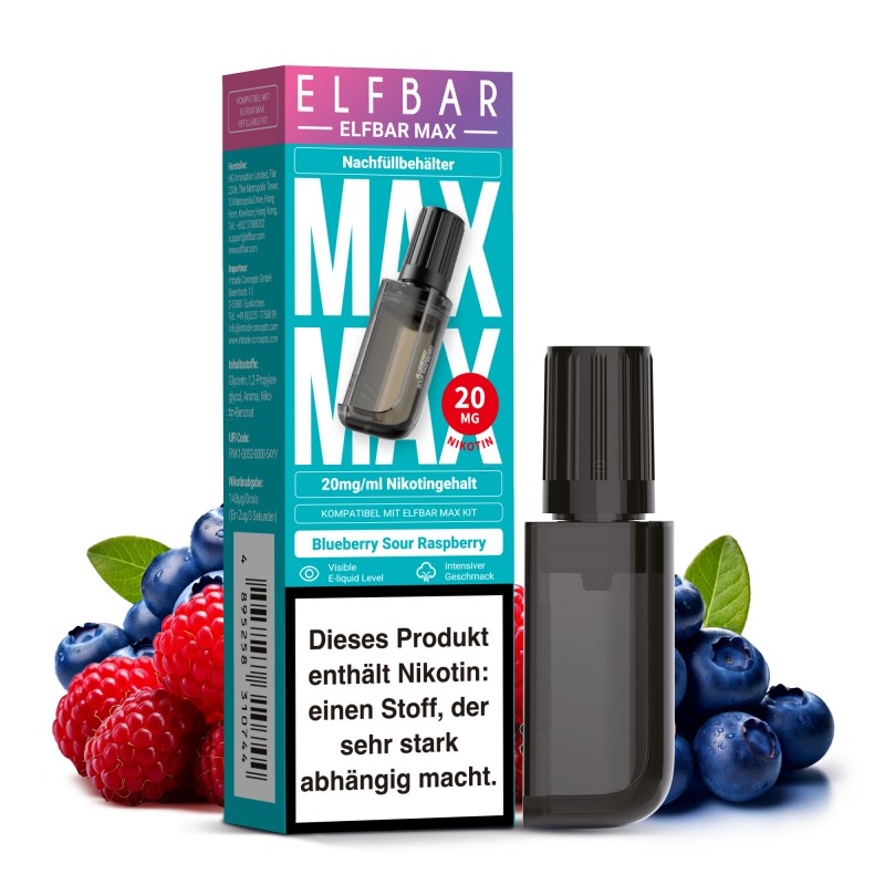 Elfbar Max | Blueberry Sour Raspberry | Nachfüllb...