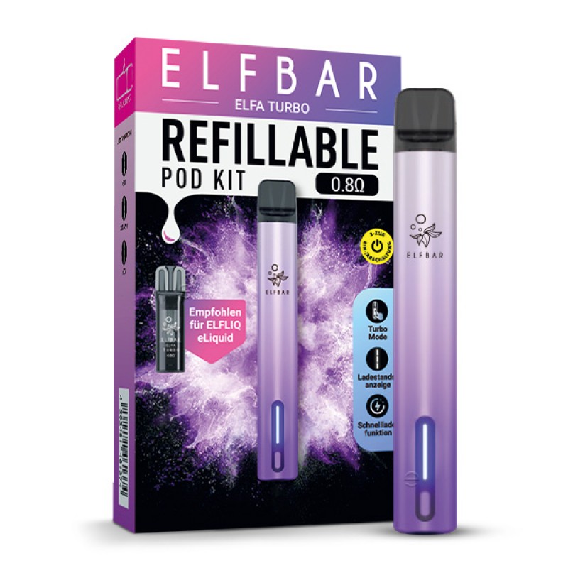 Elfbar | Elfa Turbo | Refillable Pod Kit