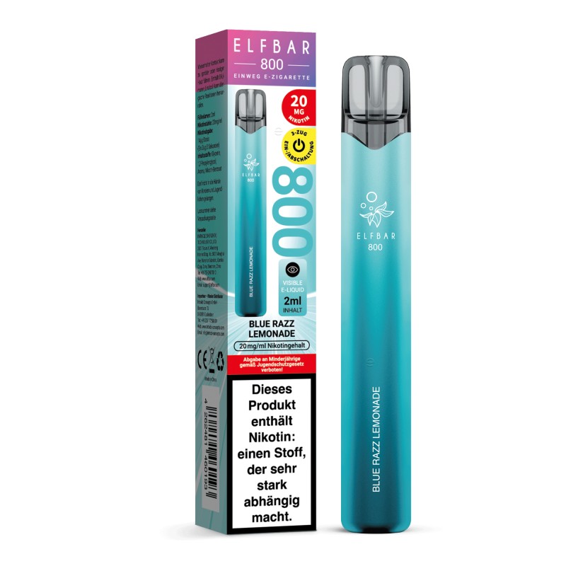 Elfbar 800 | Blue Razz Lemonade | Einweg E-Zigarette 20mg