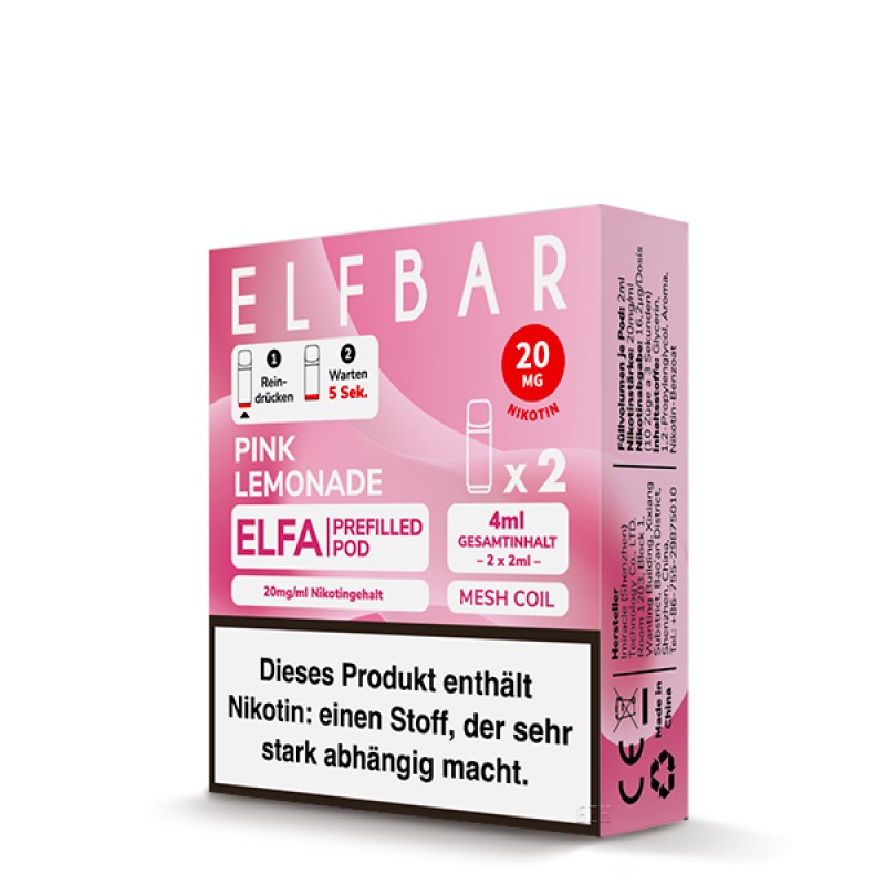 Elfbar | Pink Lemonade | Elfa Pod (2Stück) 20mg