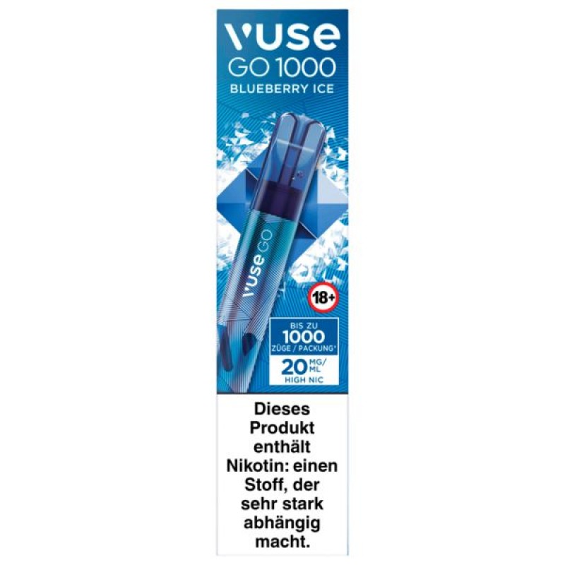 Vuse Go 1000 | Blueberry Ice | 20mg Nikotin