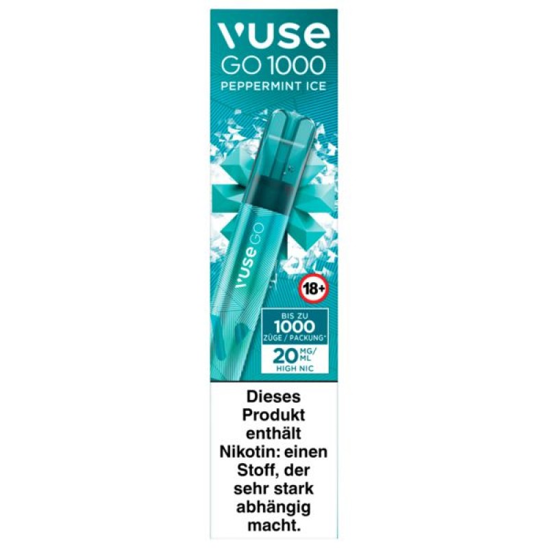 Vuse Go 1000 | Peppermint Ice | 20mg Nikotin