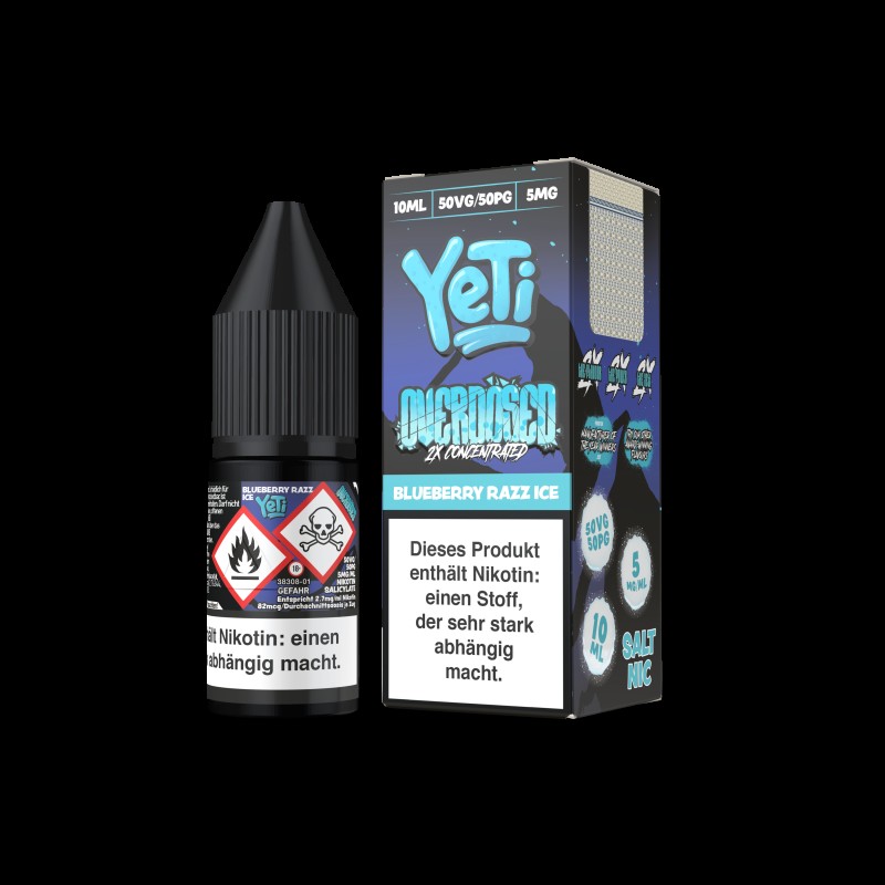 Yeti Overdosed 10ml Liquid | Blueberry Razz Ice | ...