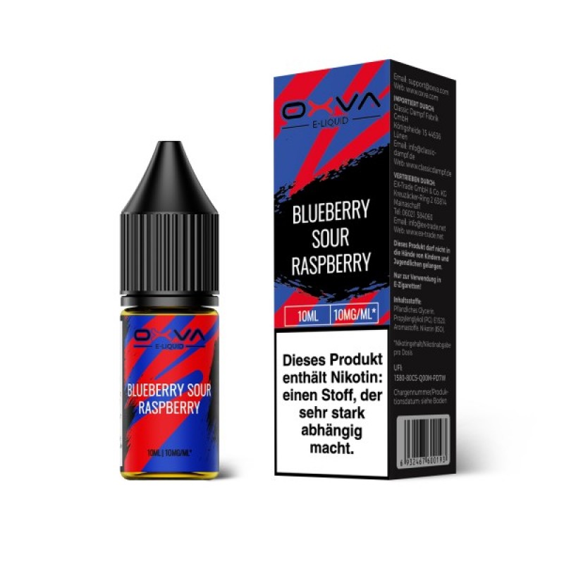 OXVA Liquids | Blue Sour Razz | 20mg 10ml