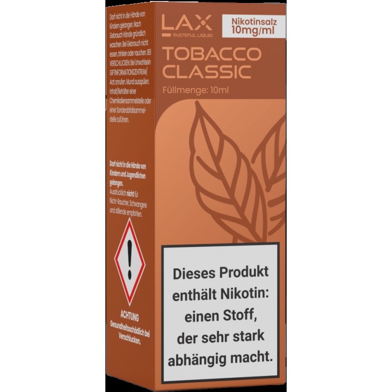 Lax Liquid | Tobacco Classic | 10ml Liquid 12mg