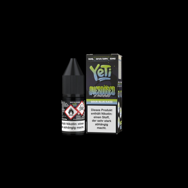 Yeti Overdosed 10ml Liquid | Blue Sour Razz| 10mg ...