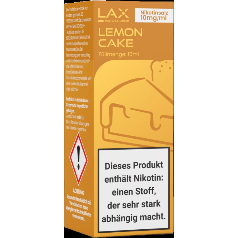Lax Liquid | Lemon Cake | 10ml Nikotinsalzliquid 1...
