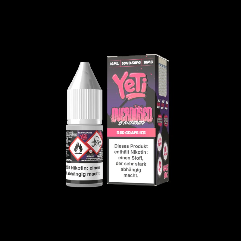 Yeti Overdosed 10ml Liquid | Red Grape Ice | 10mg ...