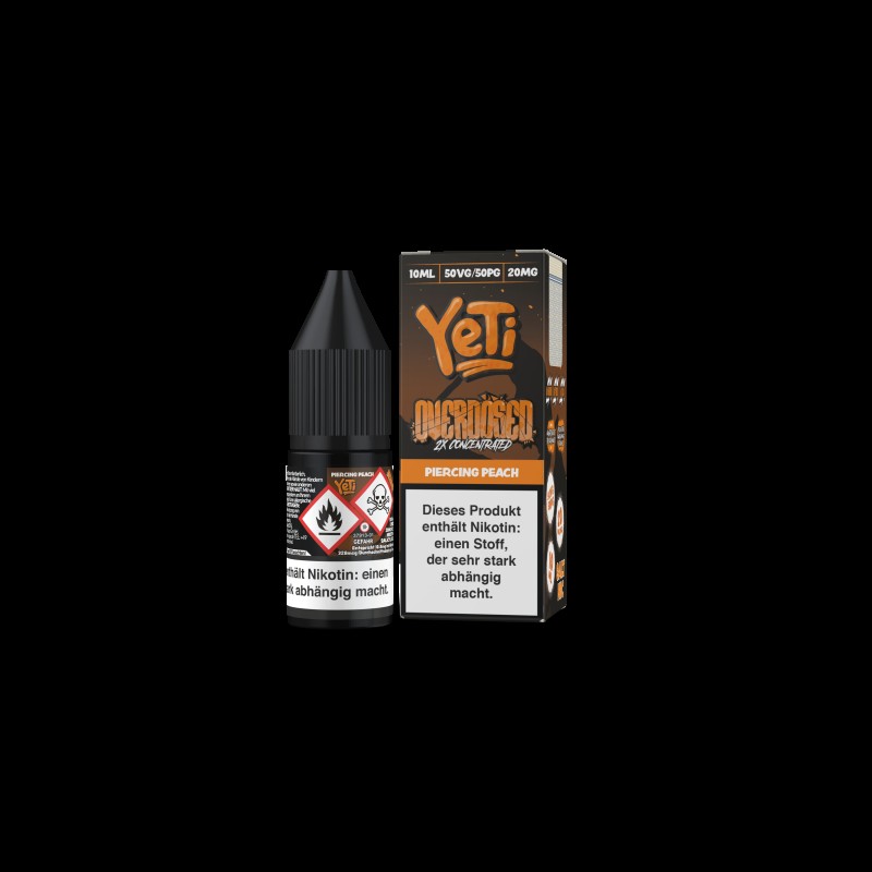 Yeti Overdosed 10ml Liquid | Piercing Peach| 20mg ...