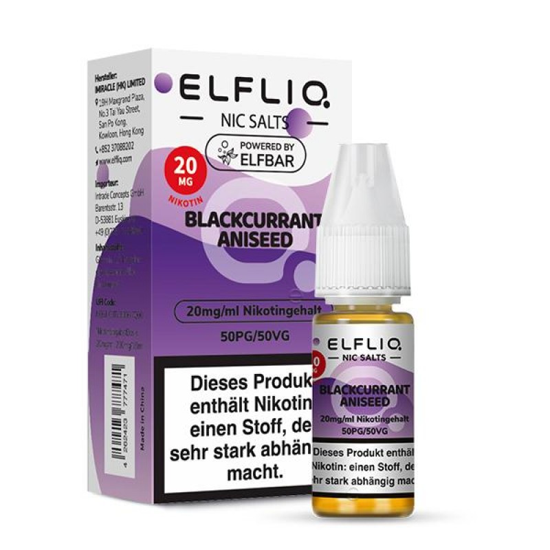 Elfliq by Elfbar | Blackcurrant Aniseed | Nikotins...