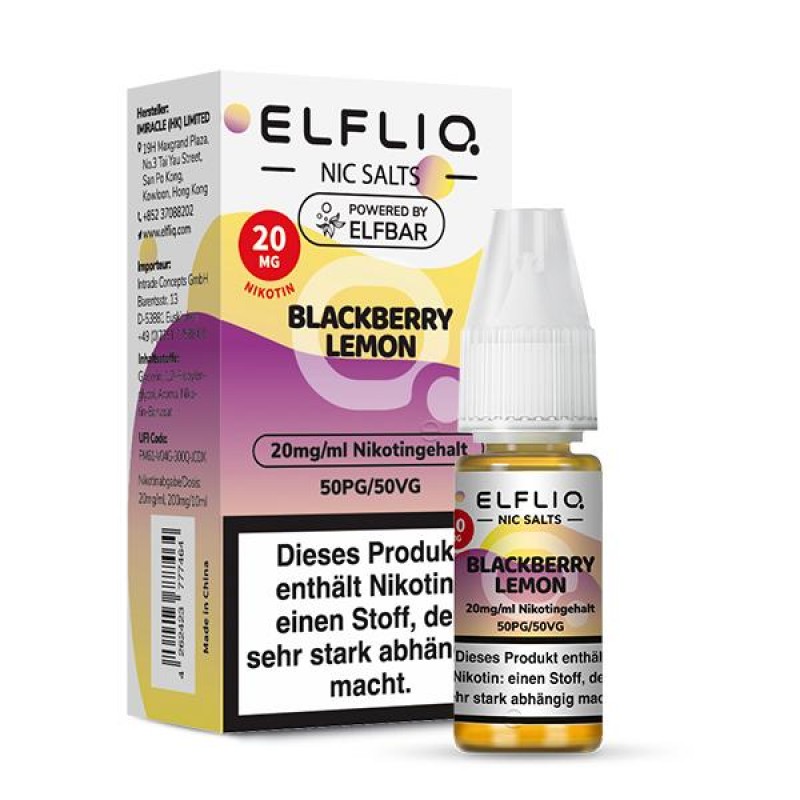 Elfliq by Elfbar | Blackberry Lemon | Nikotinsalz ...