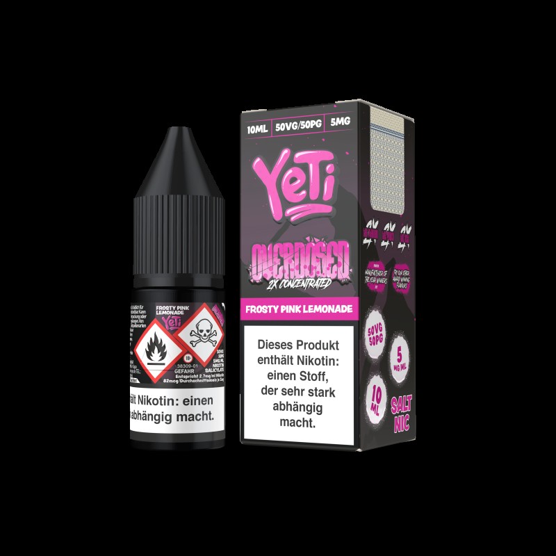 Yeti Overdosed 10ml Liquid | Frosty Pink Lemonade| 5mg Nikotinsalz