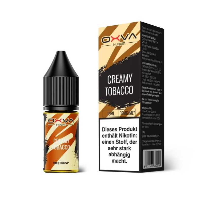 OXVA Liquids | Creamy Tobacco | 10mg 10ml