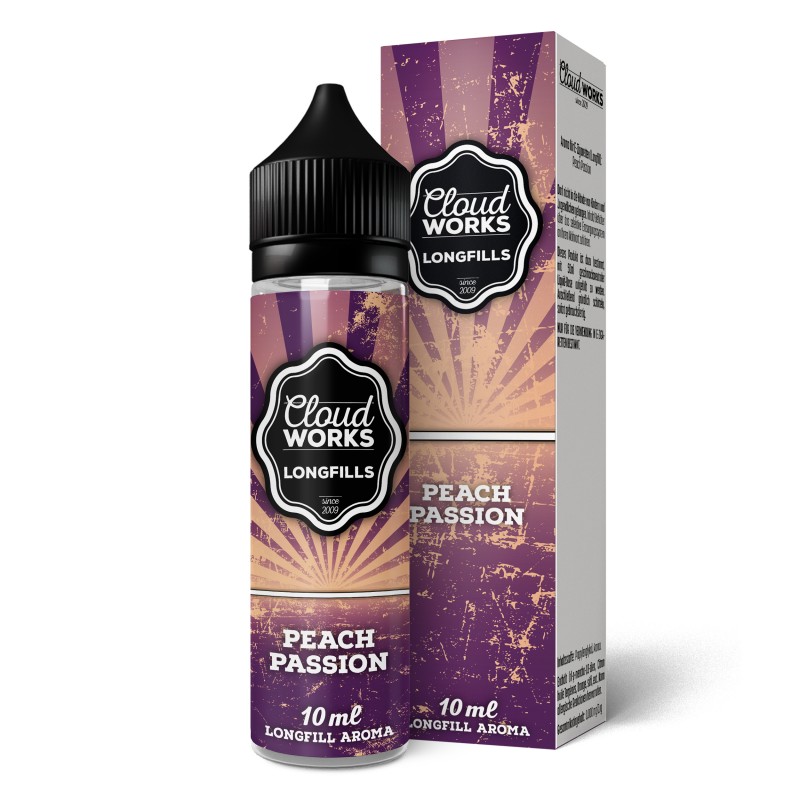 Cloudworks Overdosed| Peach Passion | Longfill Aroma 10ml in 60ml Flasche