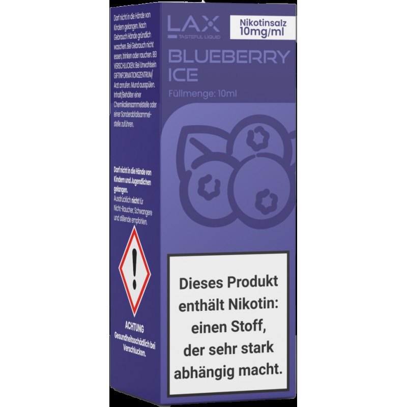Lax Liquid | Blueberry Ice | 10ml Liquid 0mg